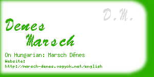 denes marsch business card